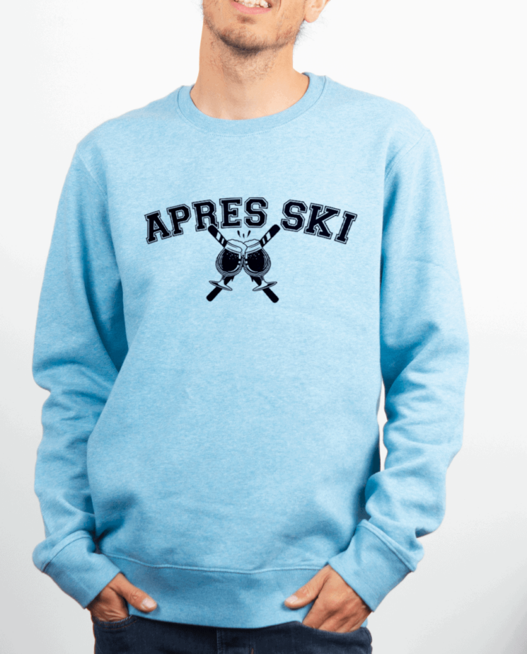 Pull Homme Bleu Ciel APRES SKI BIERE