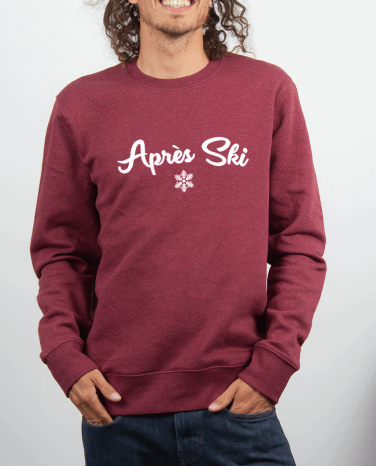 Pull Homme rouge Bordeau APRES SKI