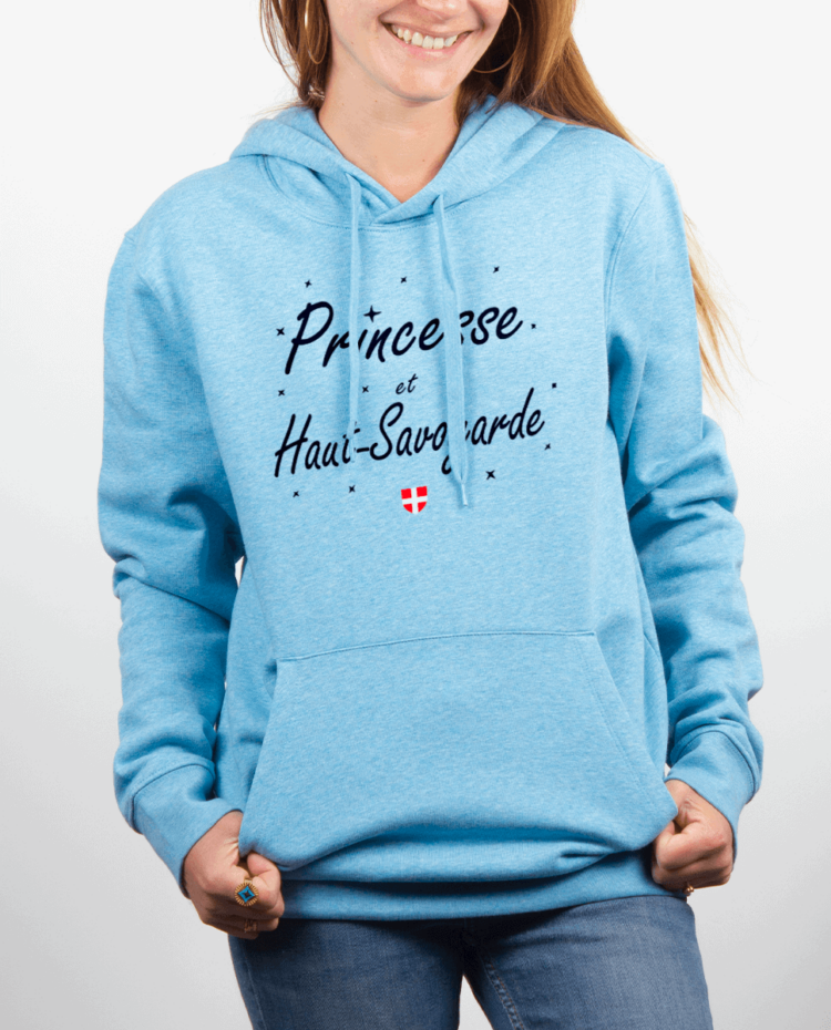 Sweat Femme Bleu Ciel PRINCESSE ET HAUT SAVOYARDE