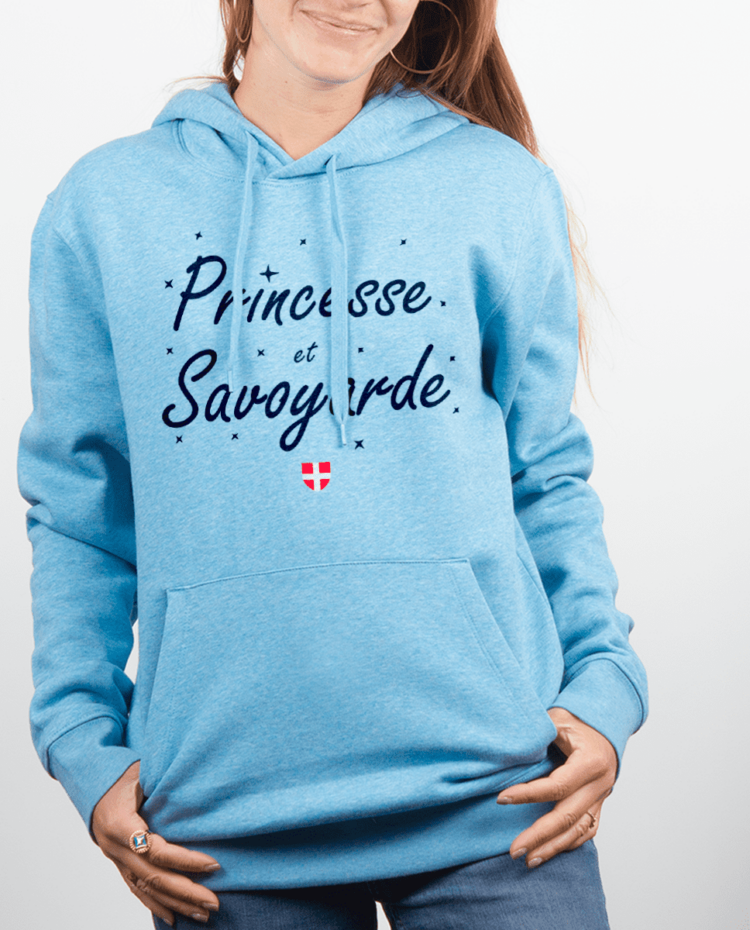 Sweat Femme Bleu Ciel PRINCESSE ET SAVOYARDE