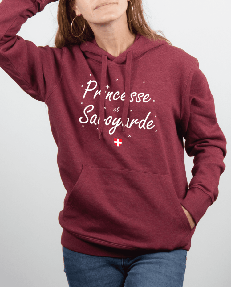 Sweat Femme Bordeau PRINCESSE ET SAVOYARDE