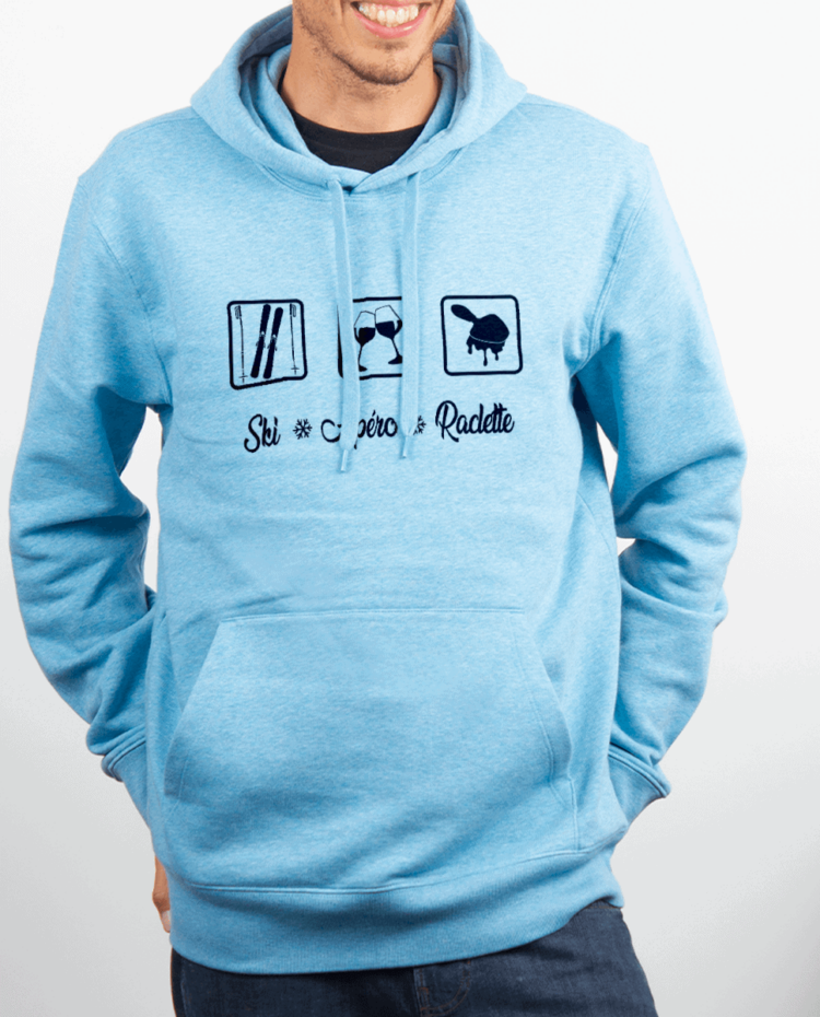 Sweat homme Bleu cie SKI APERO RACLETTE