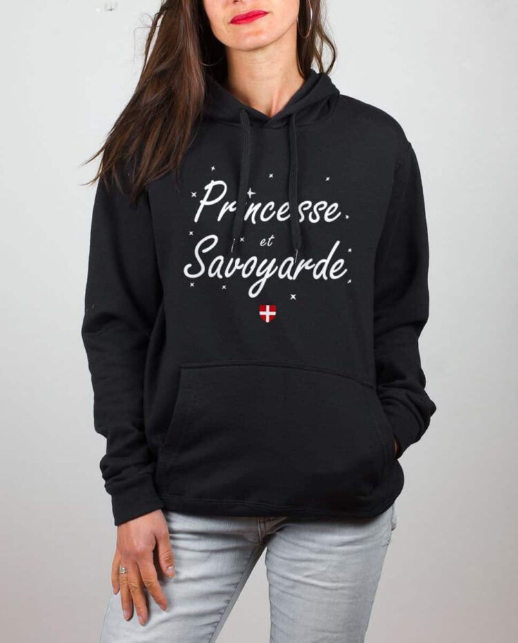 Sweat noir femme princesse Savoyarde