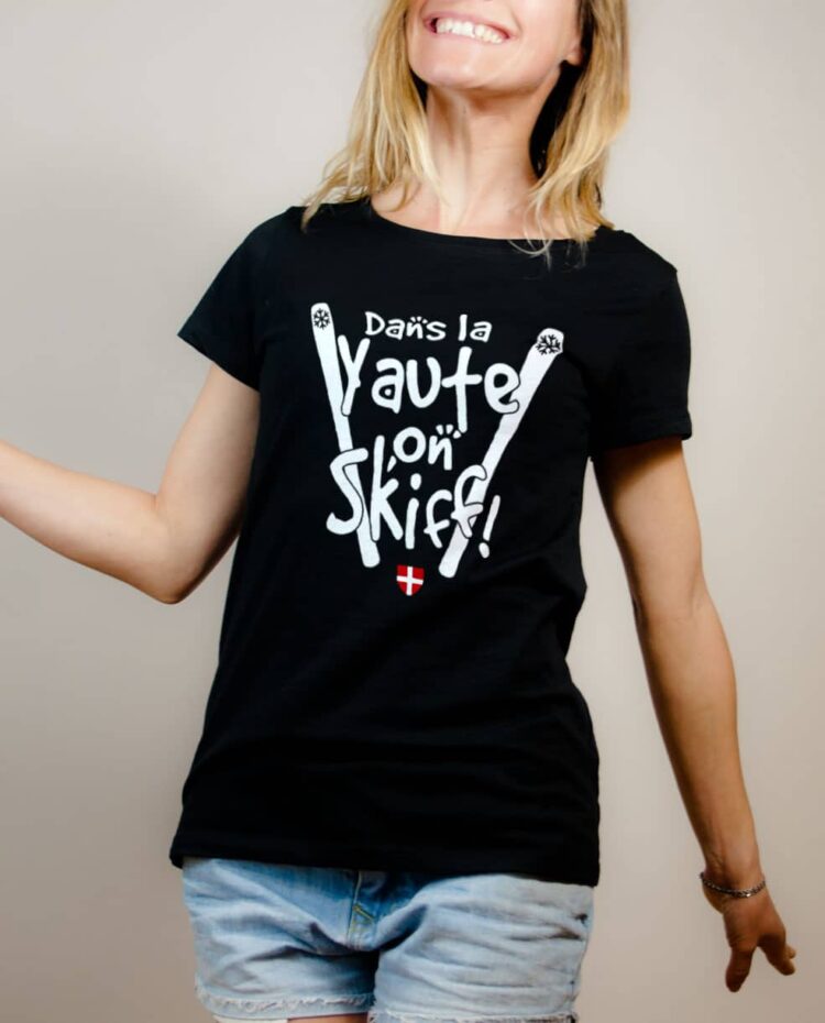 T shirt On skiff haute savoie femme noir