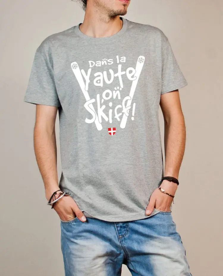 T shirt On skiff haute savoie homme gris