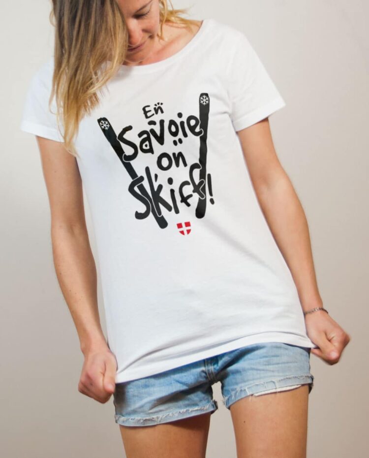 T shirt On skiff savoie femme blanc