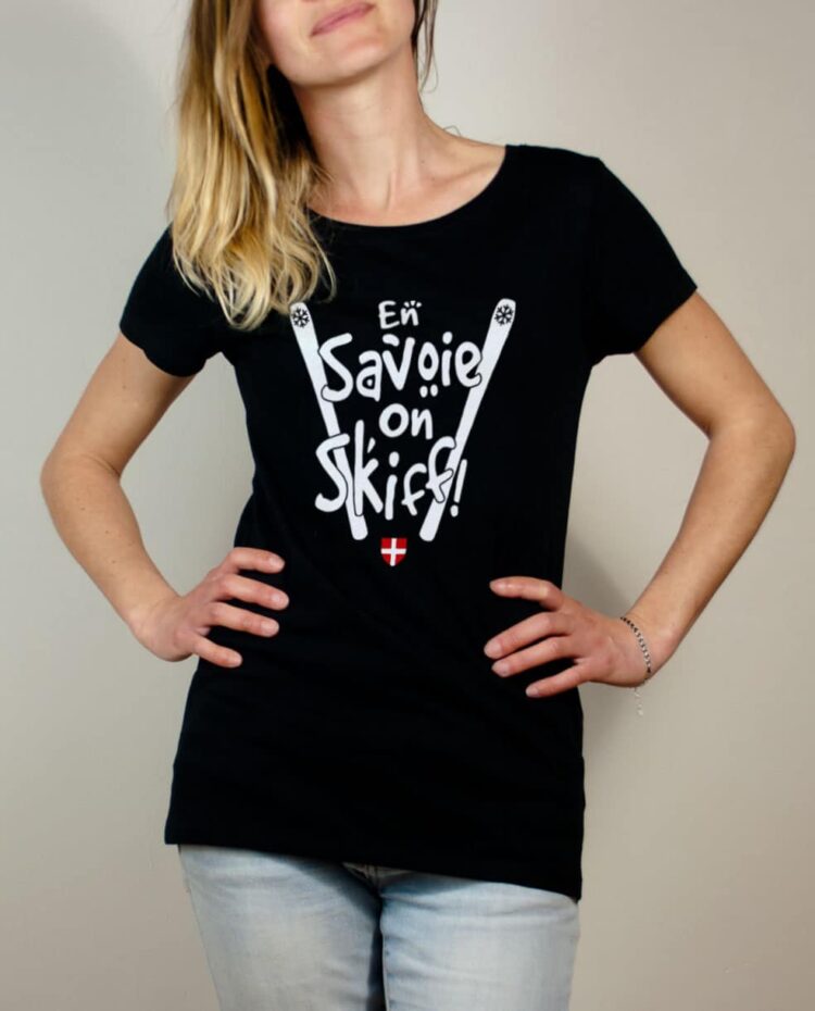 T shirt On skiff savoie femme noir