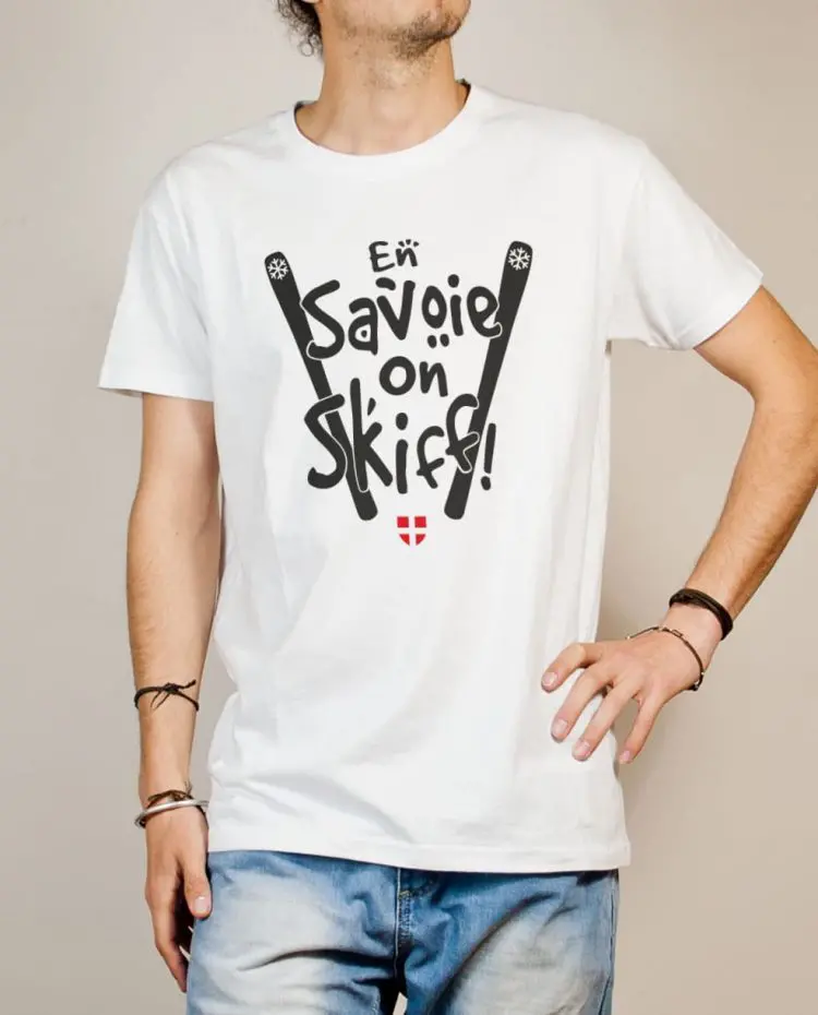 T shirt On skiff savoie homme blanc