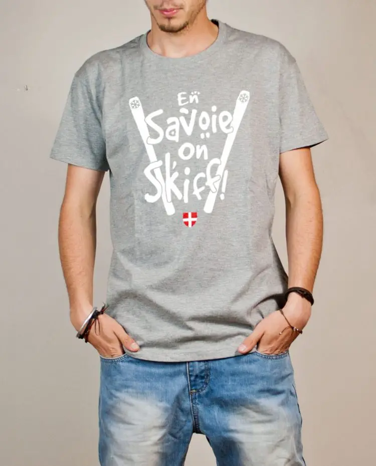 T shirt On skiff savoie homme gris
