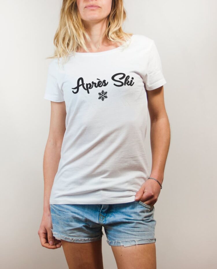 T shirt apres ski femme blanc