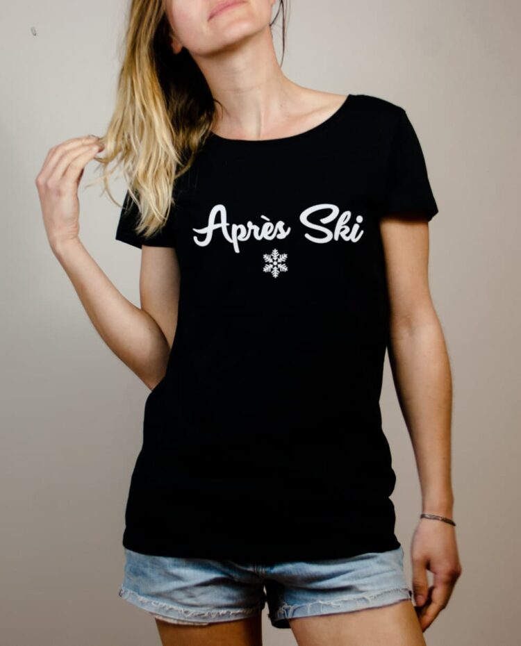 T shirt apres ski femme noir