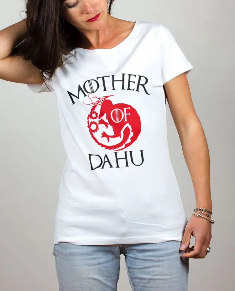 T shirt femme blanc mother of dahu game of throne daenerys