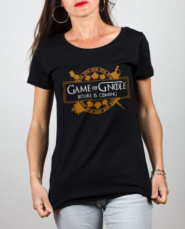 T shirt femme noir Game Of Gnole thrones