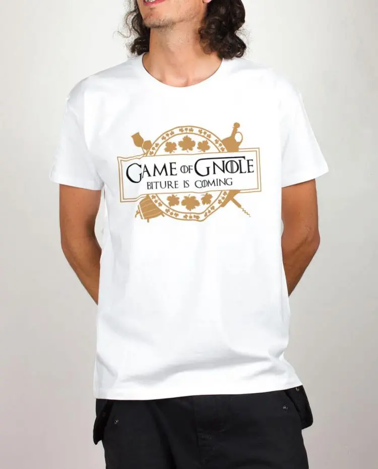 T shirt homme blanc Game Of Gnole thrones