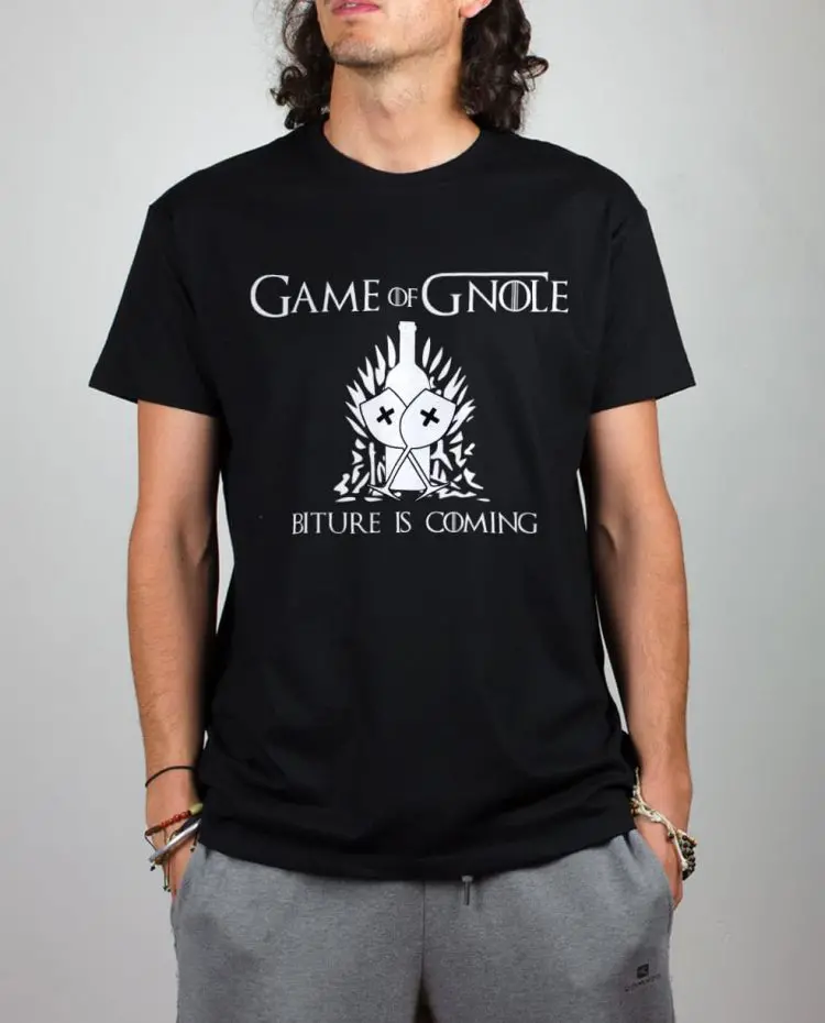 t shirt gomme noir Biture is Coming Game of Gnole Trones