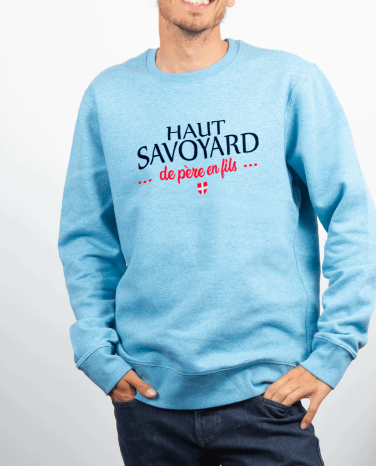 Pull Homme Bleu Ciel HAUT SAVOYARD DE PERE EN FILS