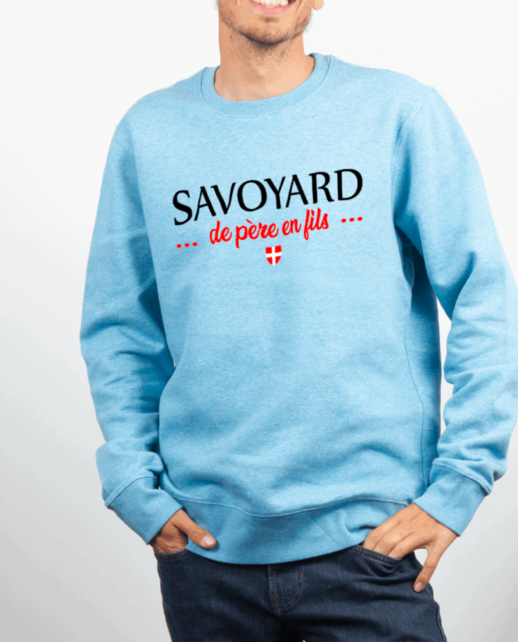 Pull Homme Bleu Ciel SAVOYARD DE PERE EN FILS