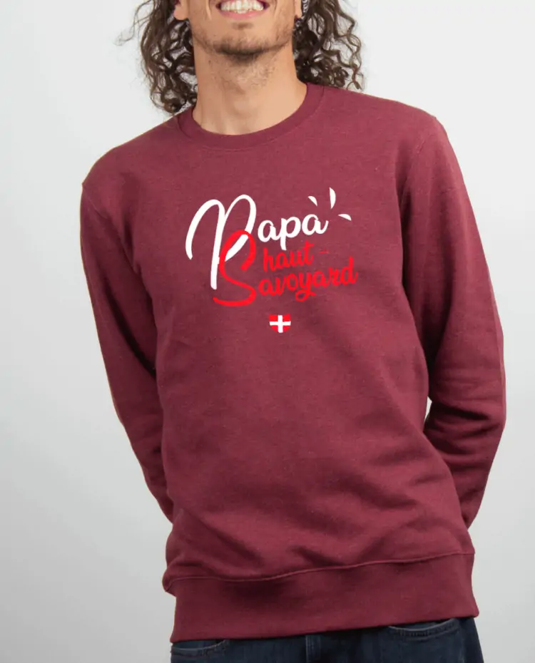 Pull Homme Bordeau PAPA HAUT SAVOYARD