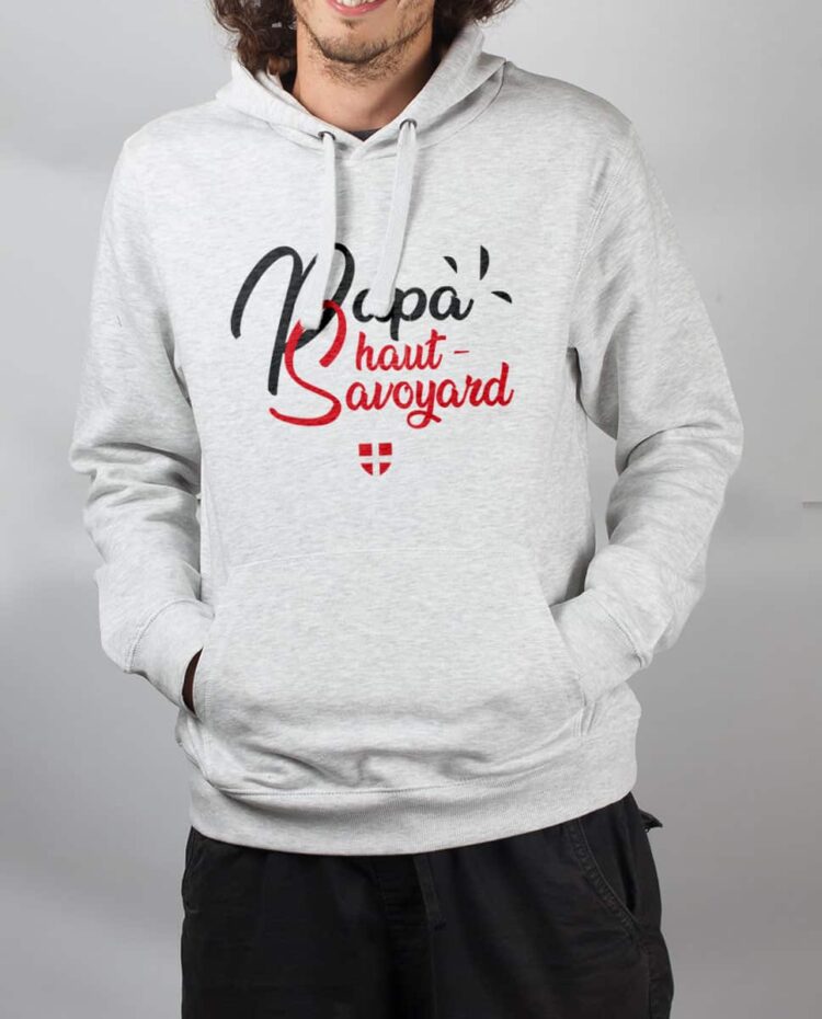 Sweat Blanc homme Papa haut Savoyard