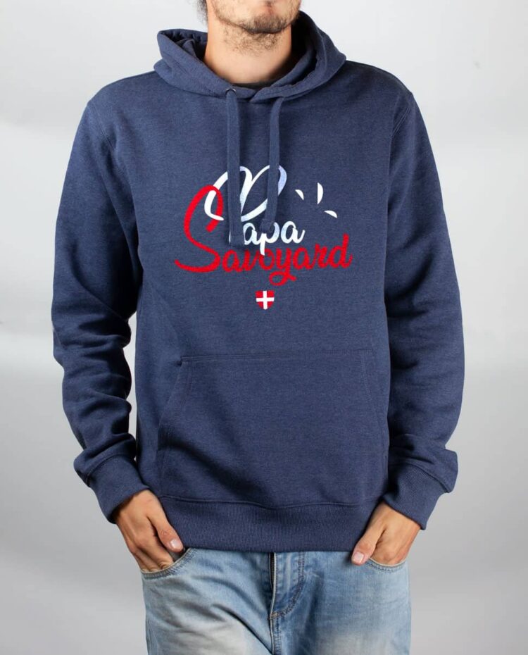 Sweat Bleu chine homme Papa savoyard