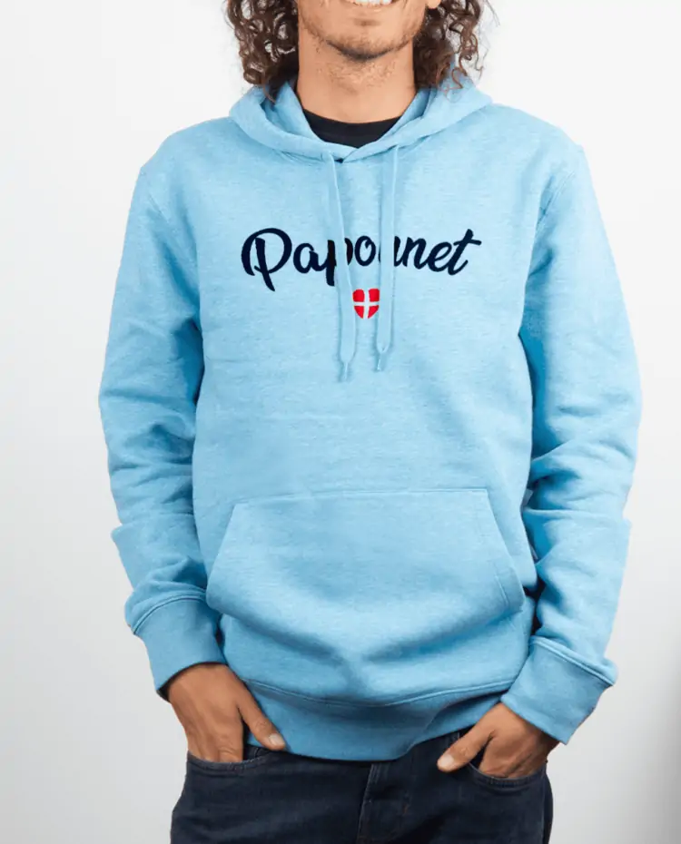 Sweat Homme Bleu ciel PAPOUNET