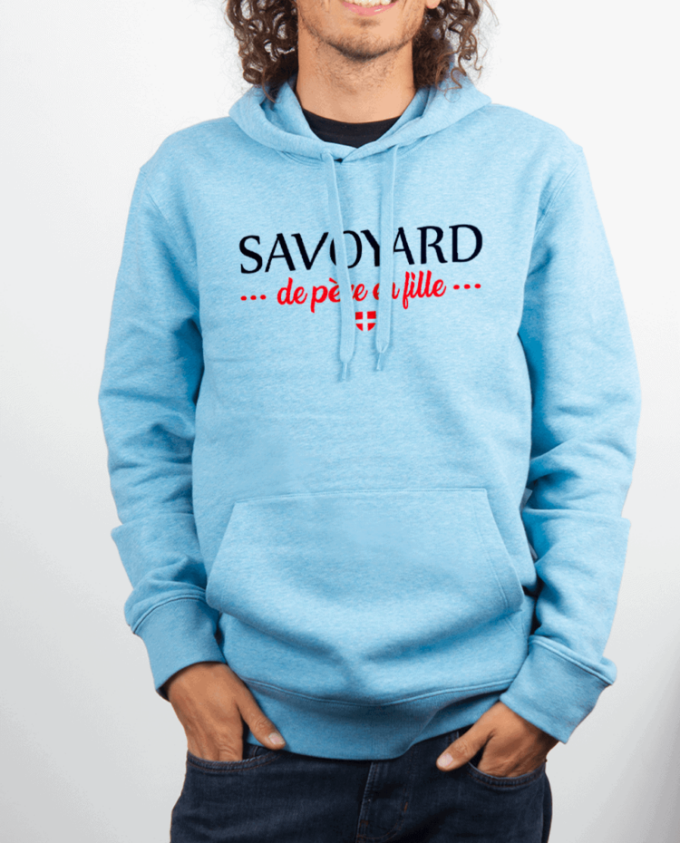 Sweat Homme Bleu ciel SAVOYARD DE PERE EN FILLE