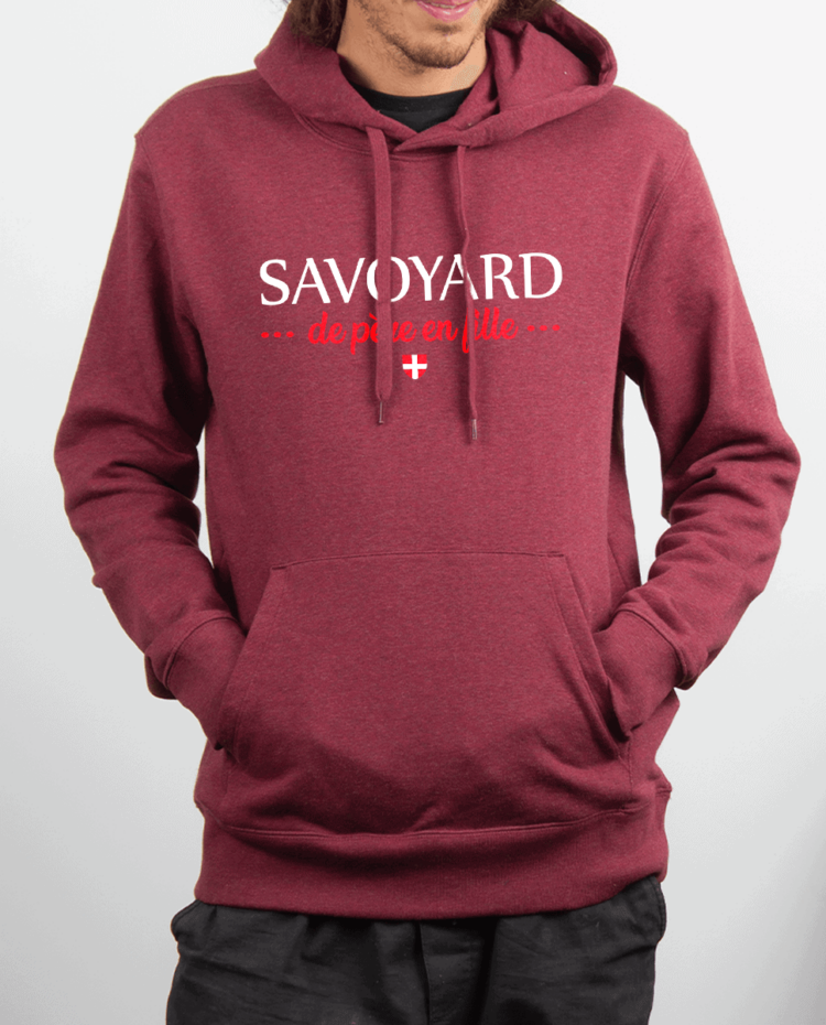 Sweat Homme Bordeau SAVOYARD DE PERE EN FILLE