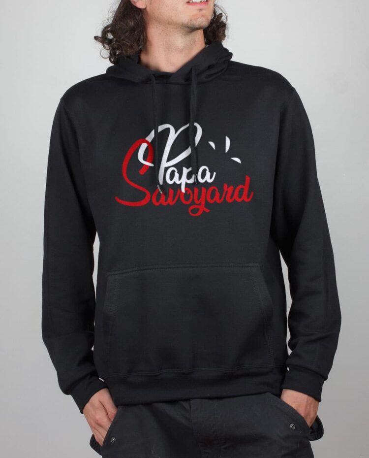 Sweat noir homme papa savoyard