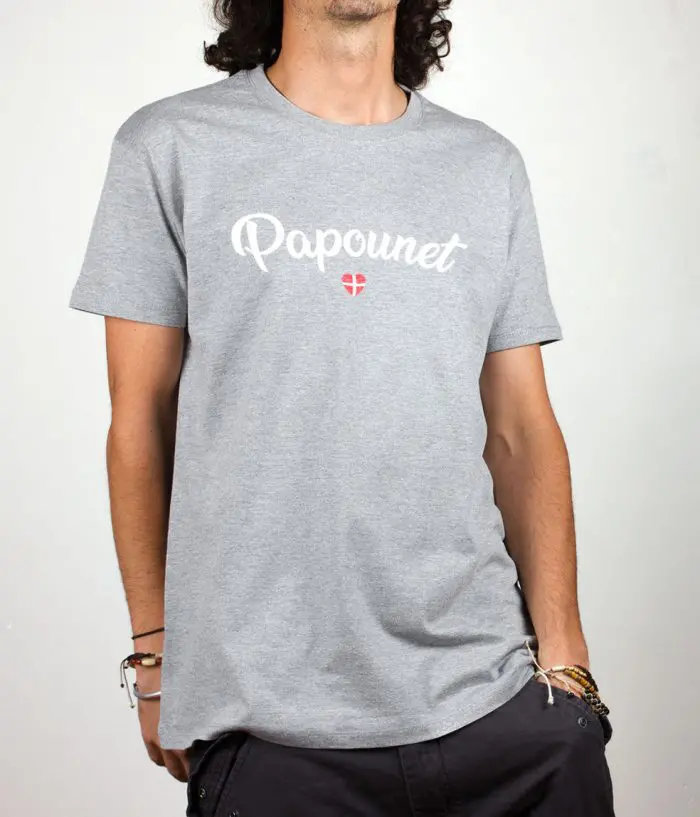 T shirt gris homme papounet
