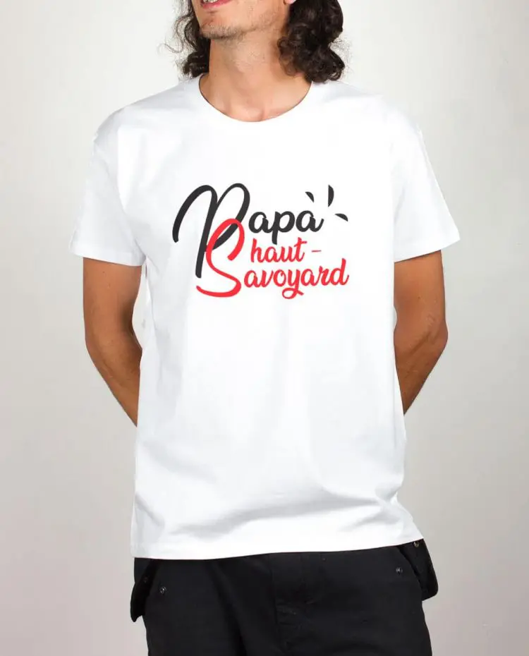 t shirt blanc homme papa haut savoyard