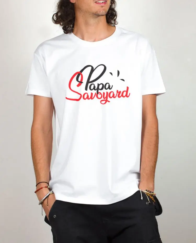 t shirt blanc homme papa savoyard