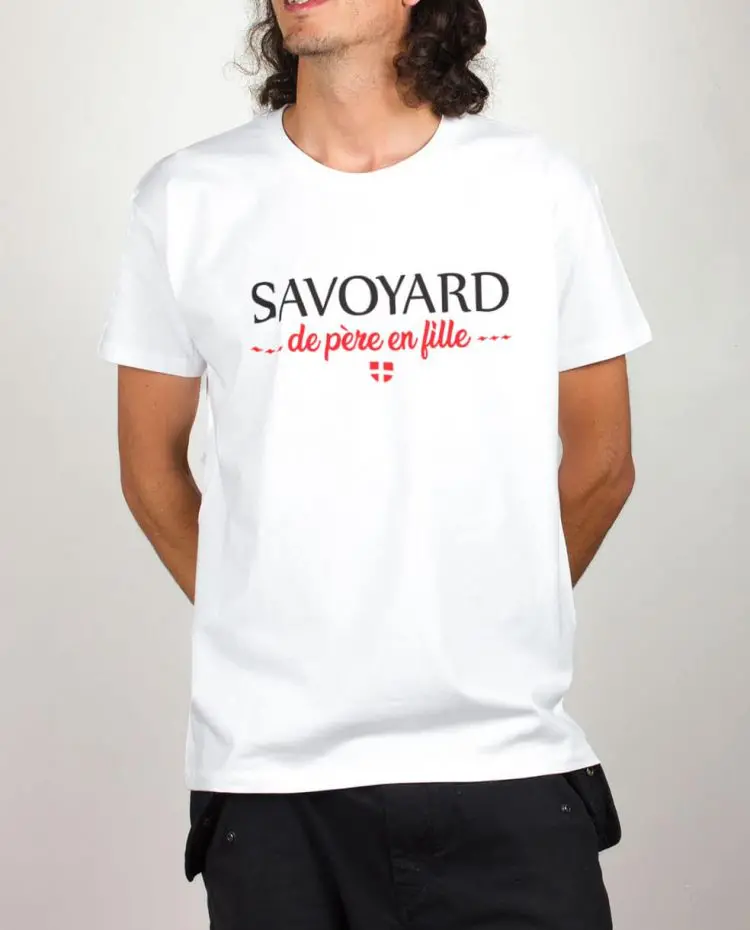 t shirt blanc homme savoyard de pere en fille