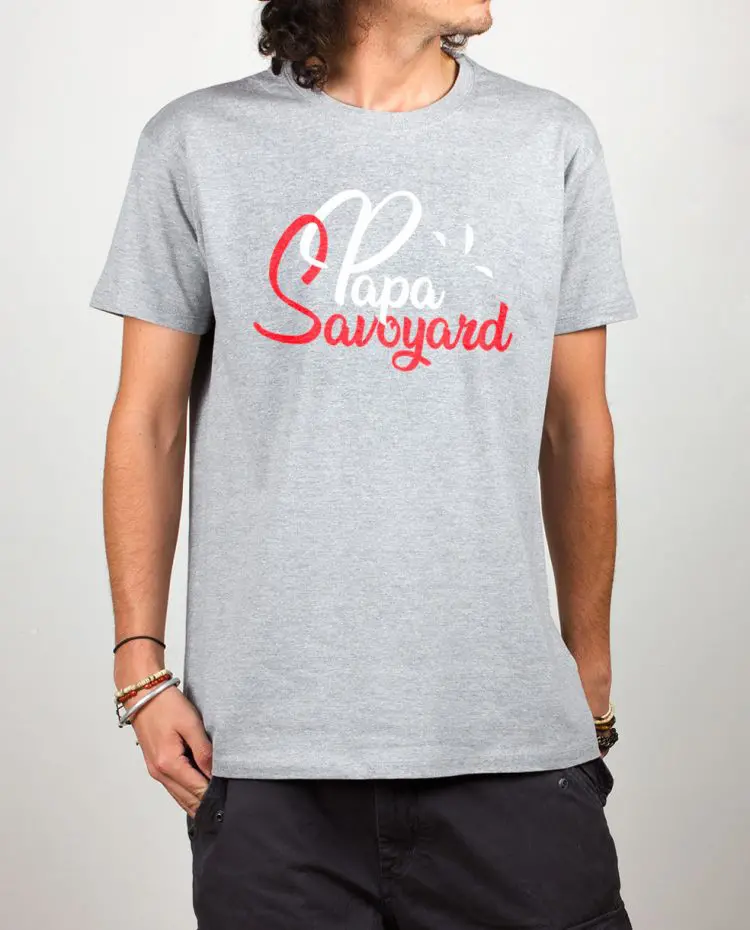 t shirt gris homme papa savoyard