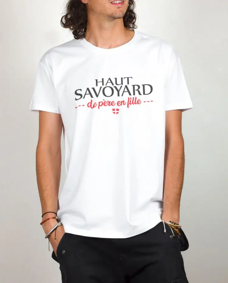 t shirt homme blanc haut savoyard de pere en fille
