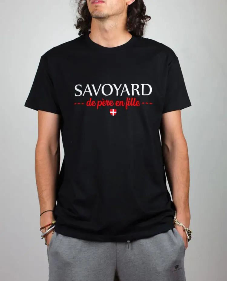 y shirt noir homme savoyard de pere en fille