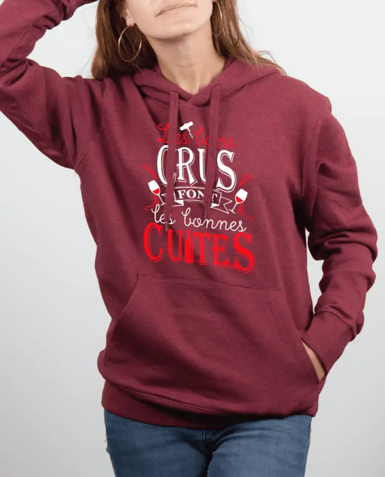 Sweat Femme Bordeau LES BONS CRUS