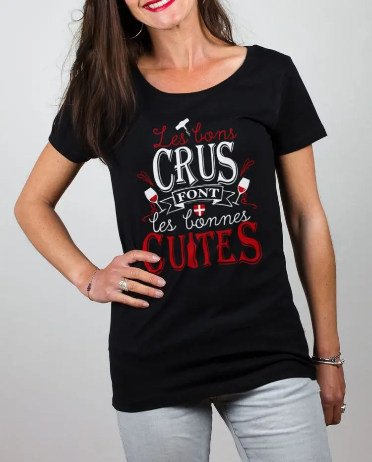 t shirt femme noir les bon crus font les bonnes cuites