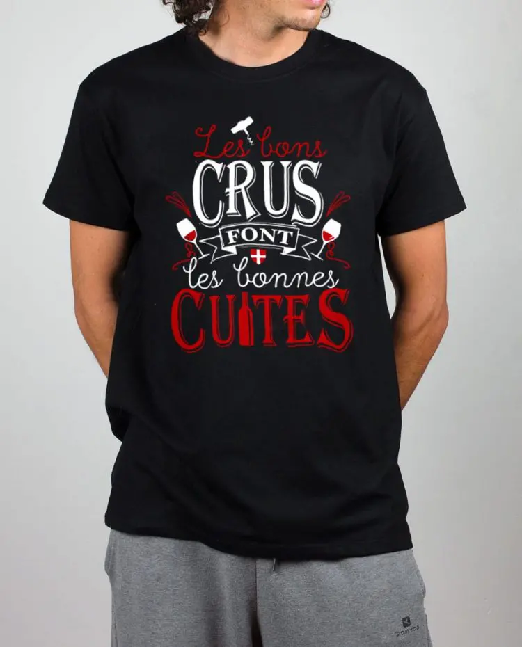 t shirt homme noir les bon crus font les bonnes cuites