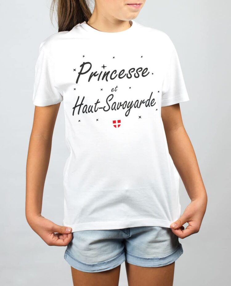 t shirt enfant blanc fille princesse et haut savoyarde