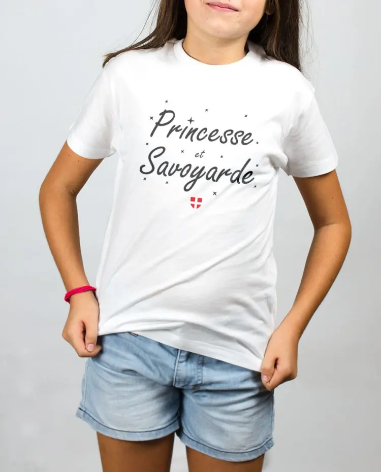 t shirt enfant blanc fille princesse et savoyarde