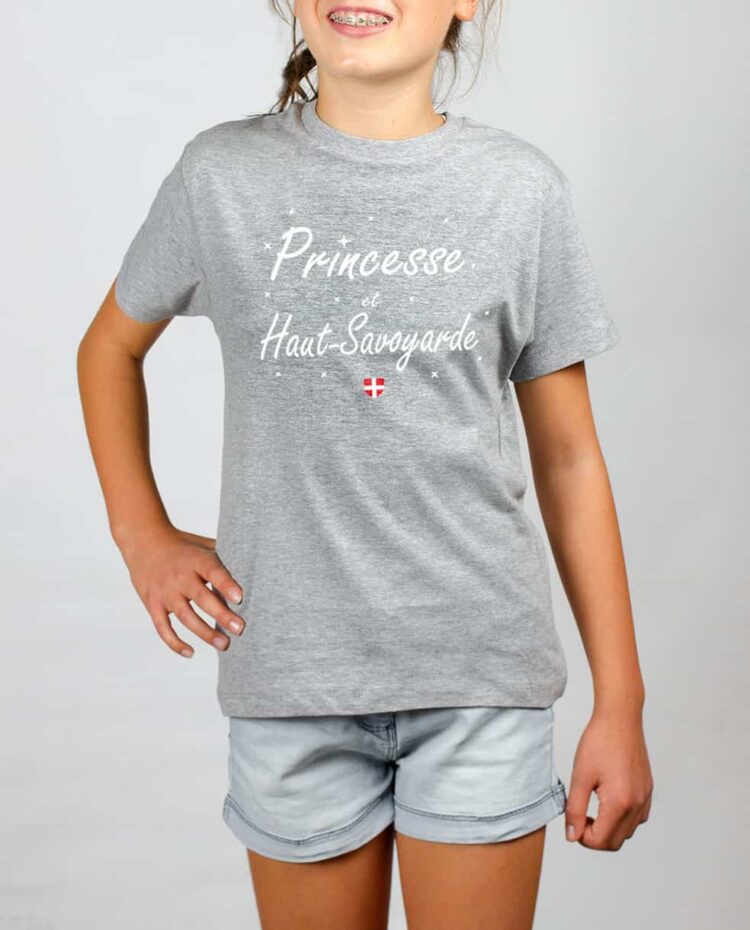 t shirt enfant gris fille princesse et haut savoyarde