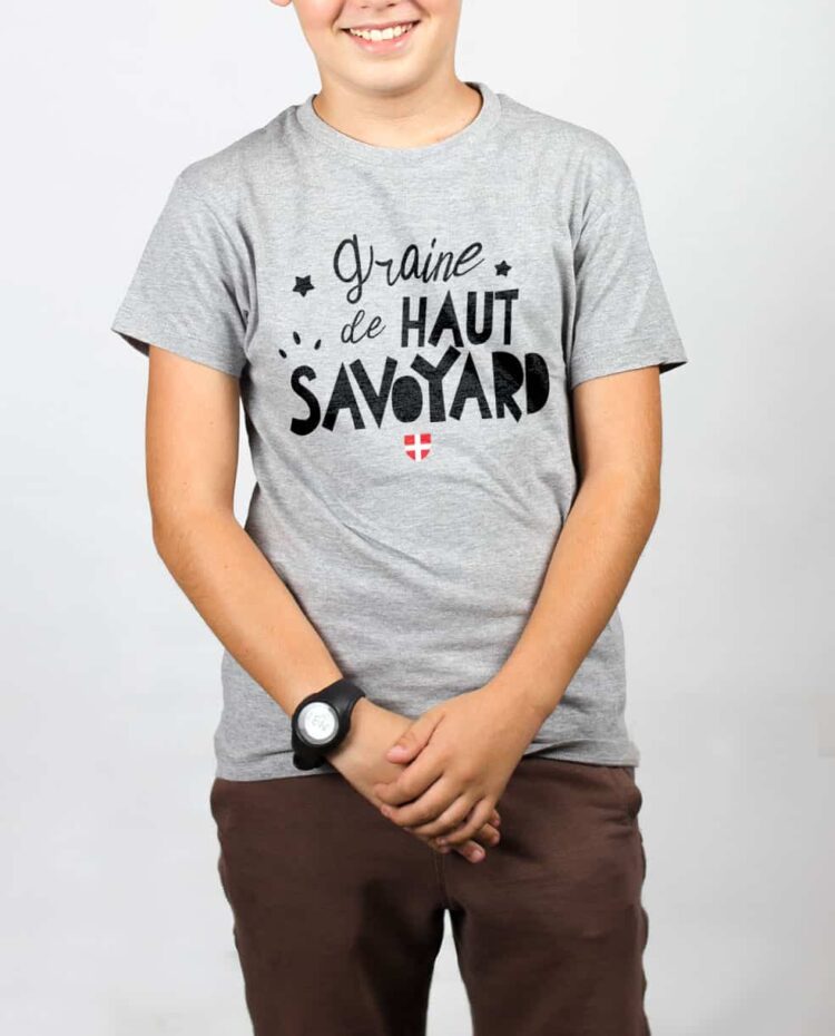 t shirt enfant gris garcon graine de haut savoyard garcon