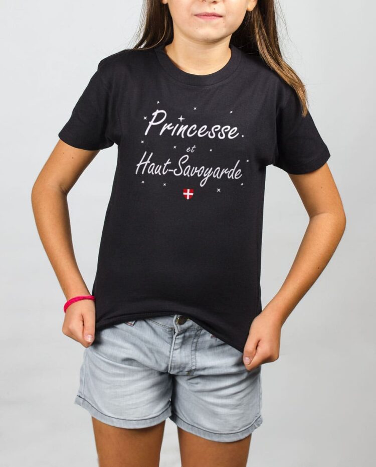 t shirt enfant noir fille princesse et haut savoyarde