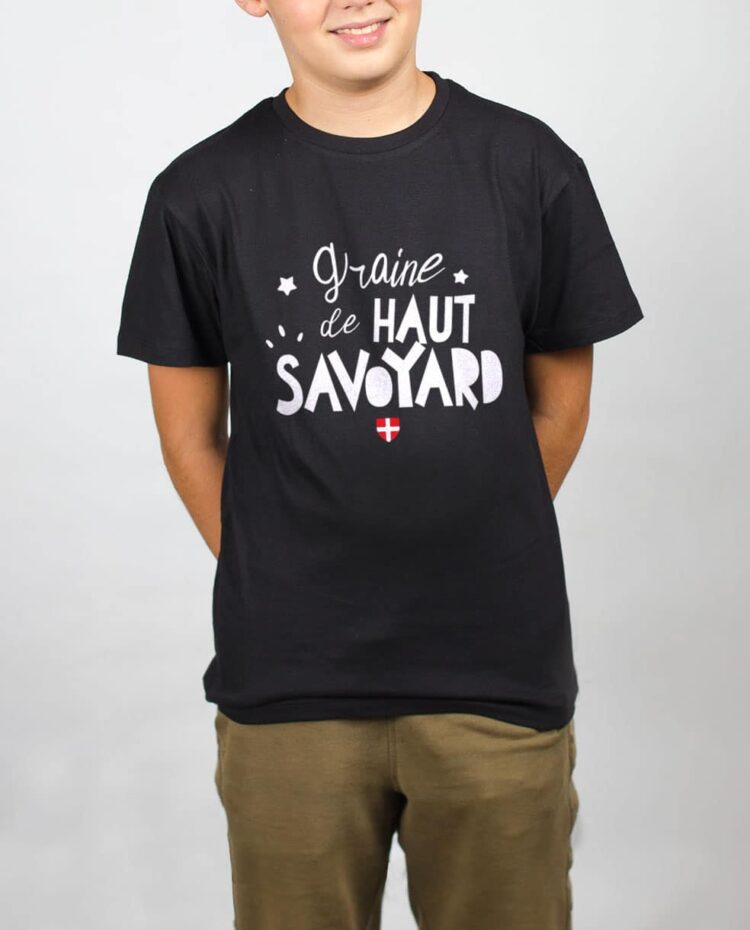 t shirt enfant noir garcon graine de haut savoyard garcon 1