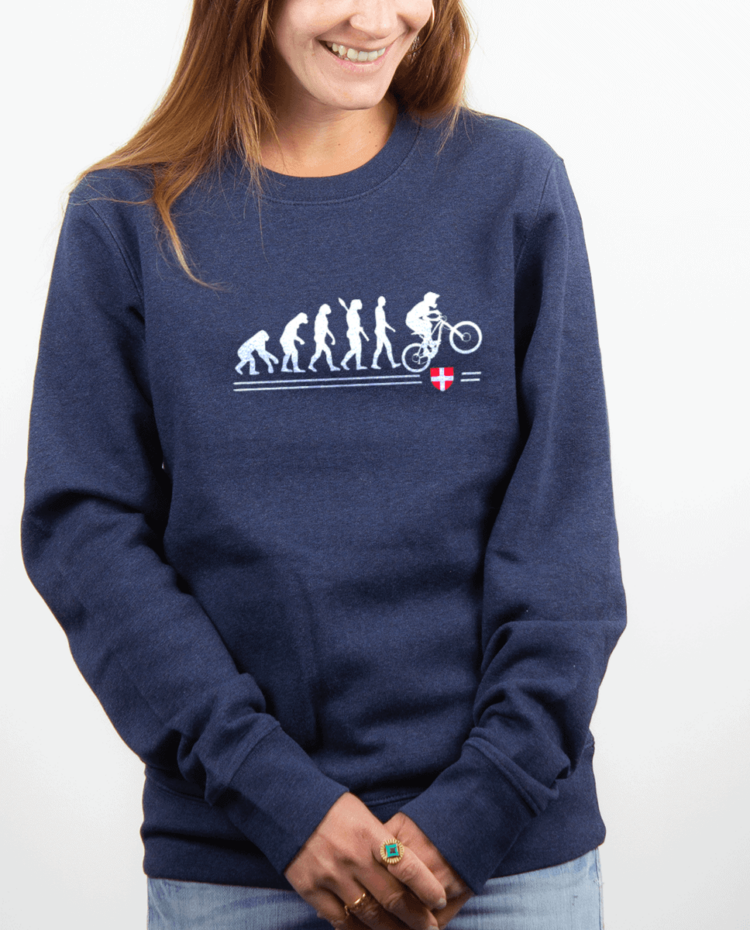 Pull Femme Bleu jean EVOLUTION VTT DESCENTE DH