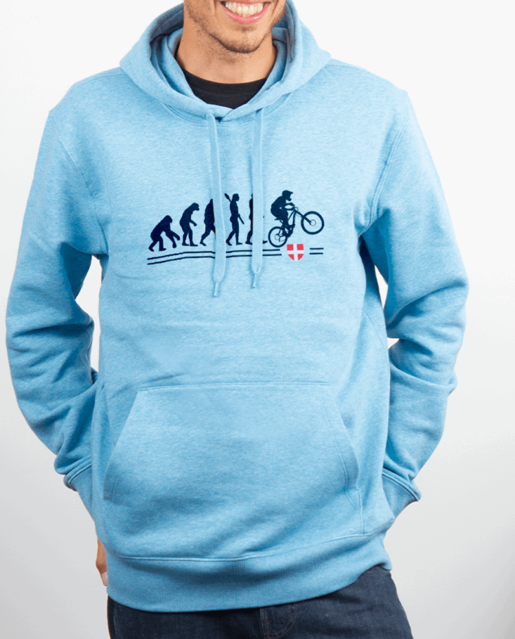 Sweat homme Bleu cie EVOLUTION VTT DESCENTE DH