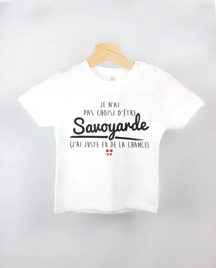 T shirt BEBE blanc choisie chance savoyarde