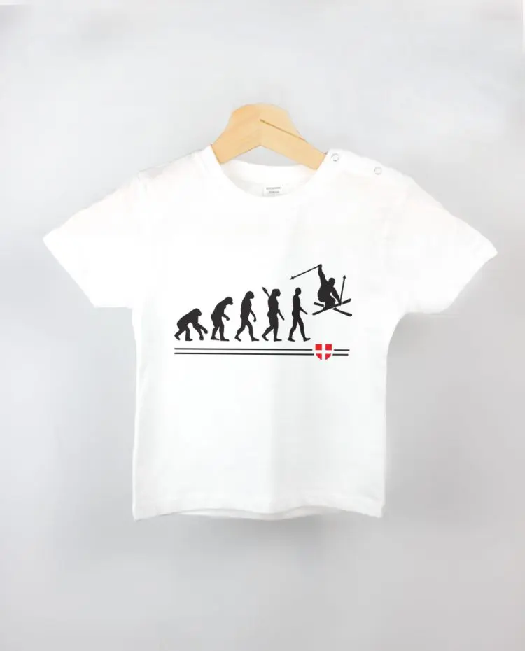 T shirt BEBE blanc evolution ski