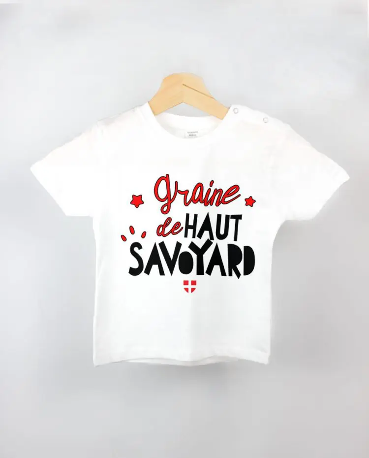 T shirt BEBE blanc graine de haut savoyard garcon