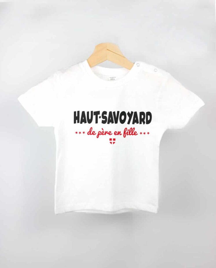 T shirt BEBE blanc haut savoyard de pere en fille